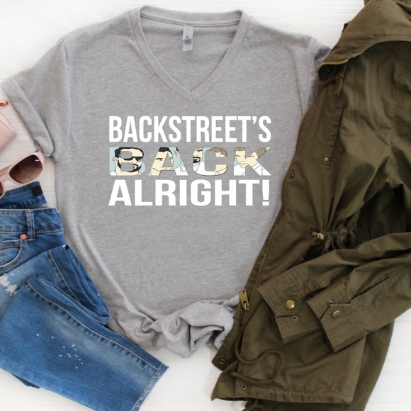 Backstreets Back Alright womens v-neck shirt S-3XL - Picture 2 of 6